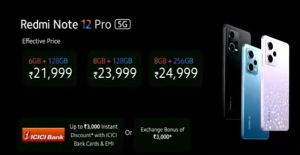 Redmi Note 12 pro 5G price in india