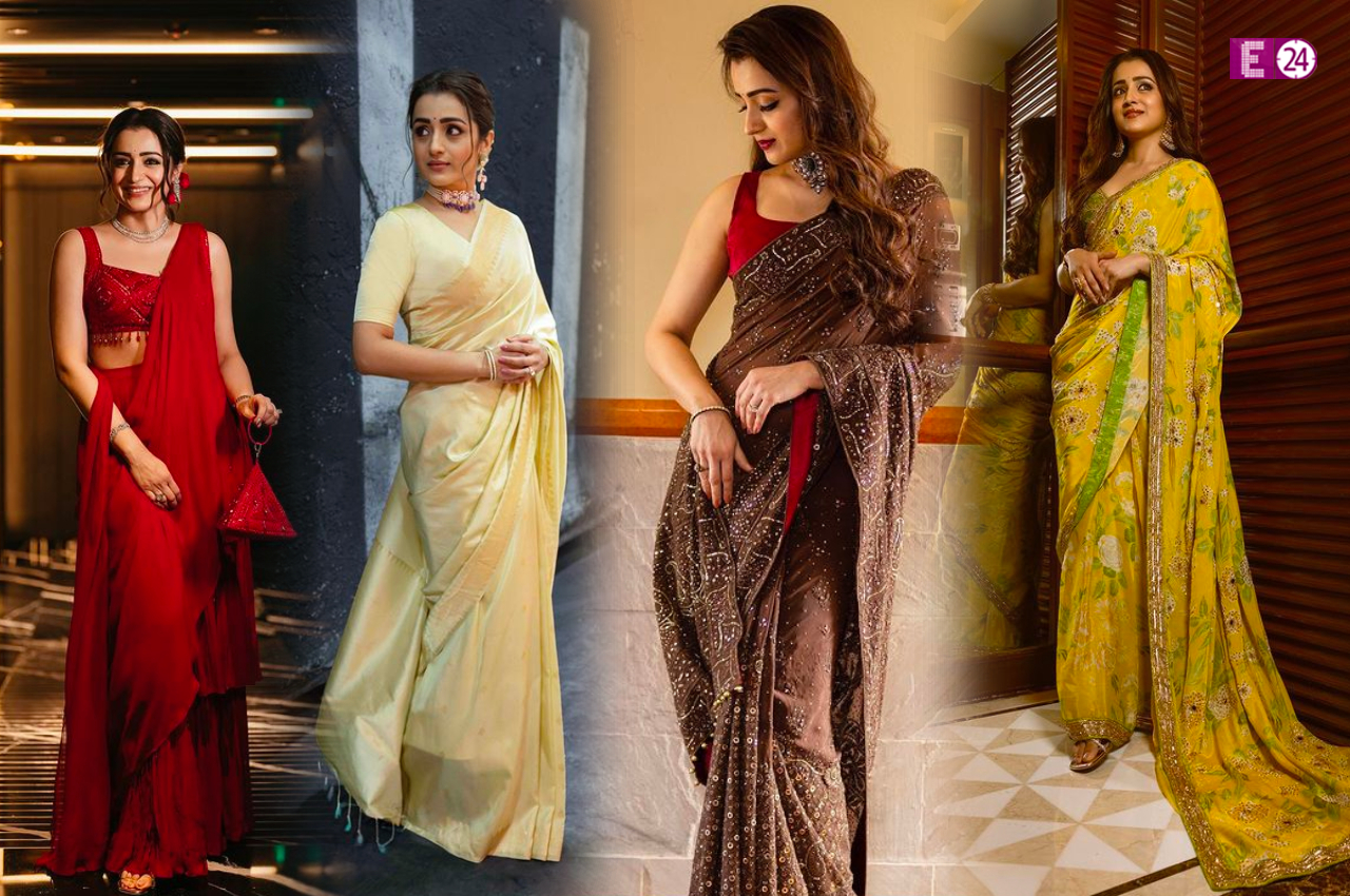 Trisha Krishnan Saree Look, Actress Trisha Krishnan, Saree Look, Fashion, Stylish Saree Looks
