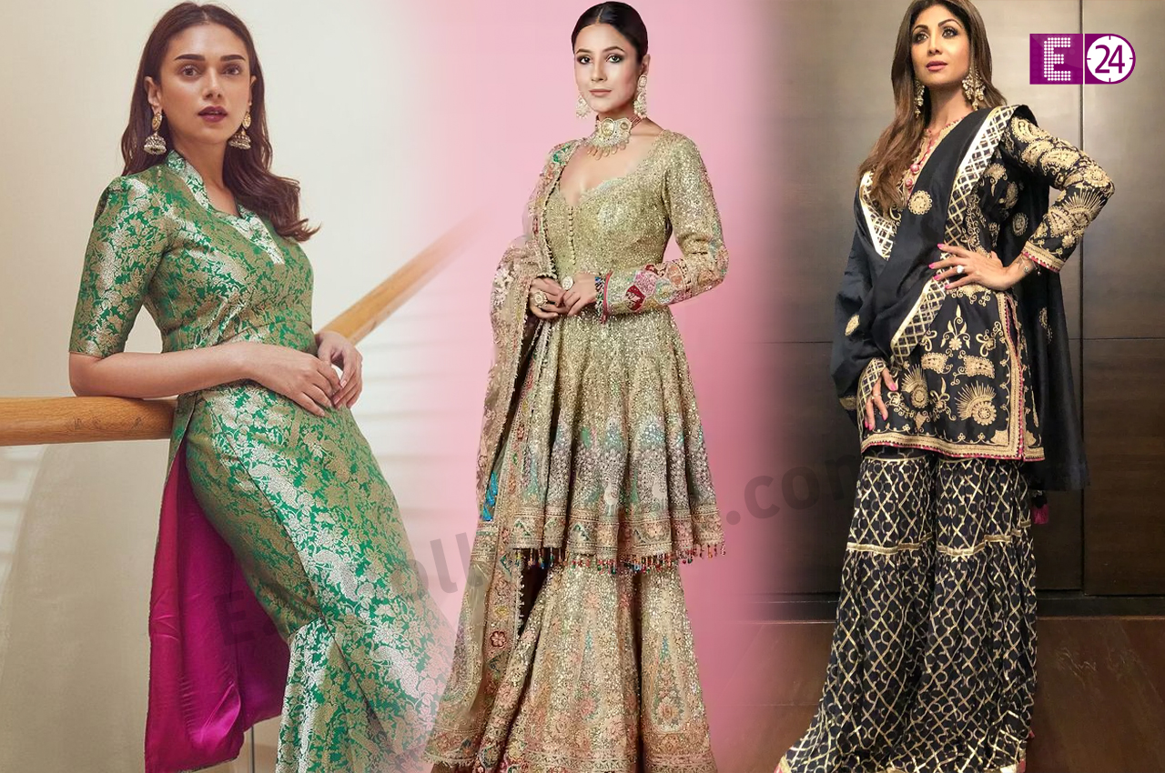 Sharara Suit Look, Shilpa Shetty Look, Aditi Rao Hydari Looks, Alia Bhatt Looks, Eid 2023, Fashion