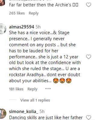 Aaradhya Bachchan stage performance