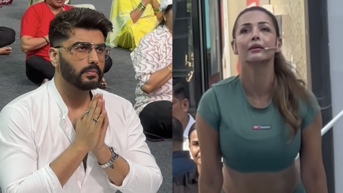 Malaika Arora arjun kapoor yoga day 2025