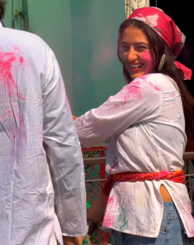 chandrika dixit holi celebration -1-2-3-4