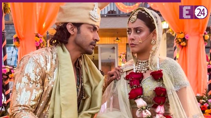 Gurmeet Choudhary Isha Malviya wedding look